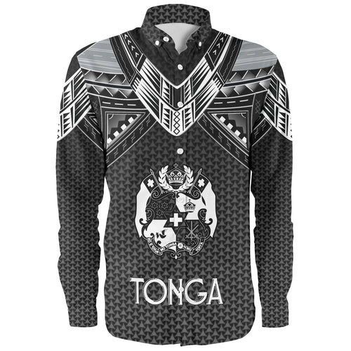 Tonga Custom Personalised Long Sleeve Shirt Polynesian Tribal Tattoo