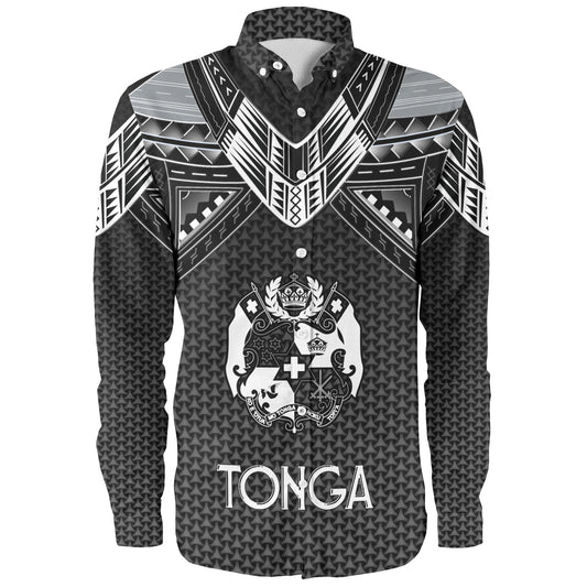 Tonga Custom Personalised Long Sleeve Shirt Polynesian Tribal Tattoo