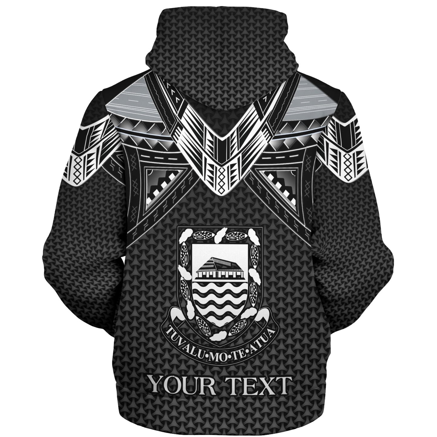 Tuvalu Custom Personalised Sherpa Hoodie Polynesian Tribal Tattoo