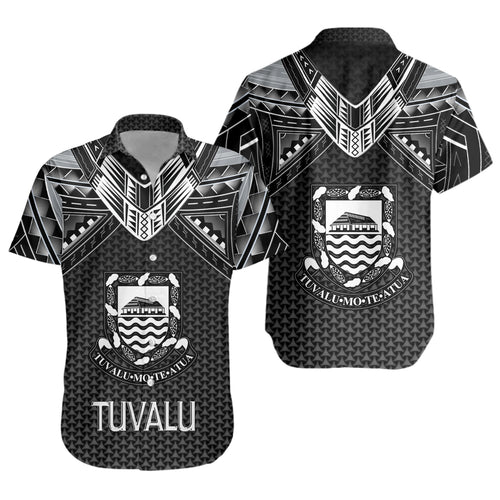 Tuvalu Custom Personalised Short Sleeve Shirt Polynesian Tribal Tattoo