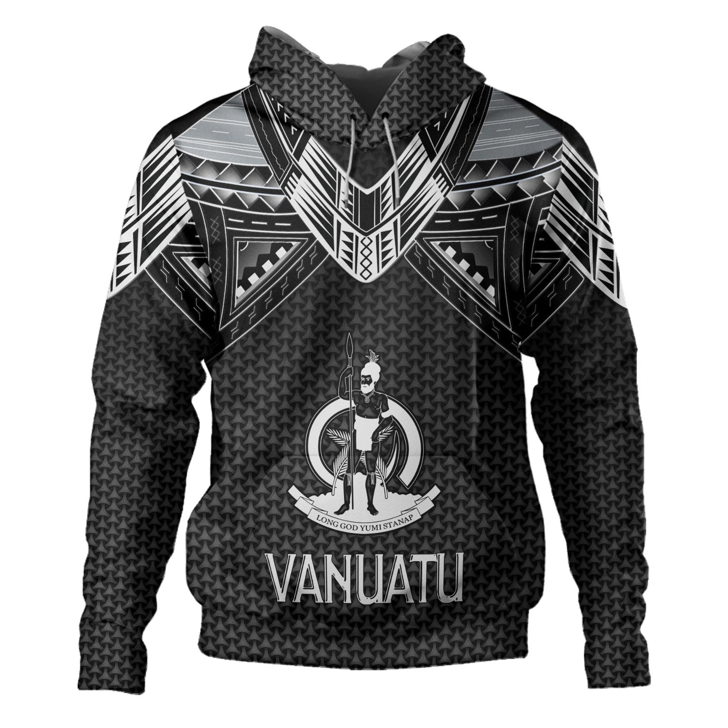 Vanuatu Custom Personalised Hoodie Polynesian Tribal Tattoo