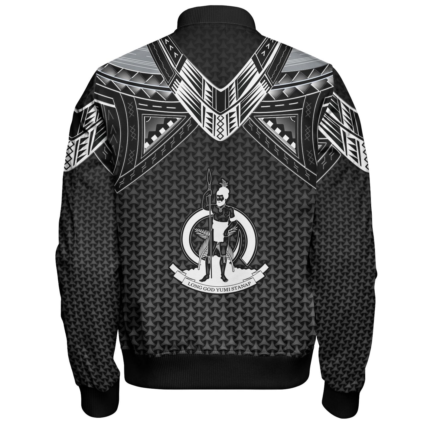 Vanuatu Custom Personalised Bomber Jacket Polynesian Tribal Tattoo