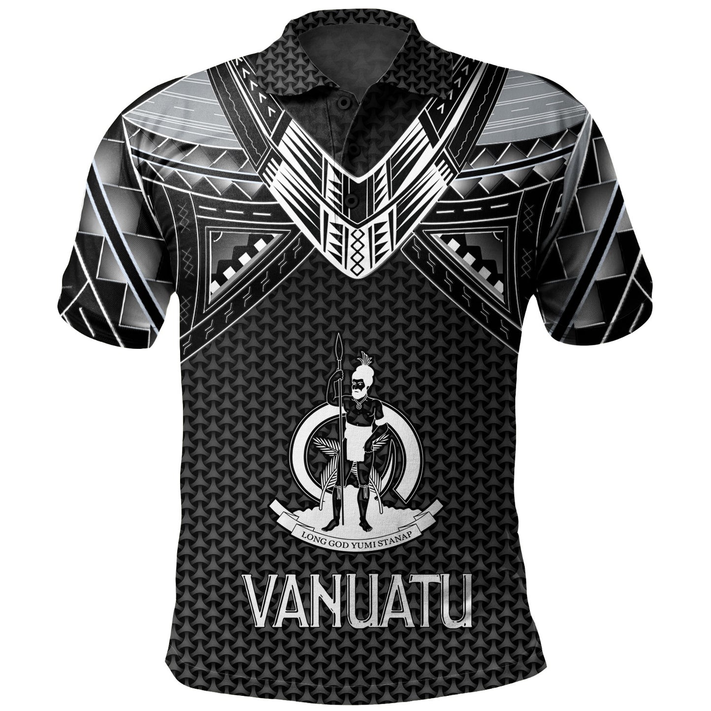Vanuatu Custom Personalised Polo Shirt Polynesian Tribal Tattoo
