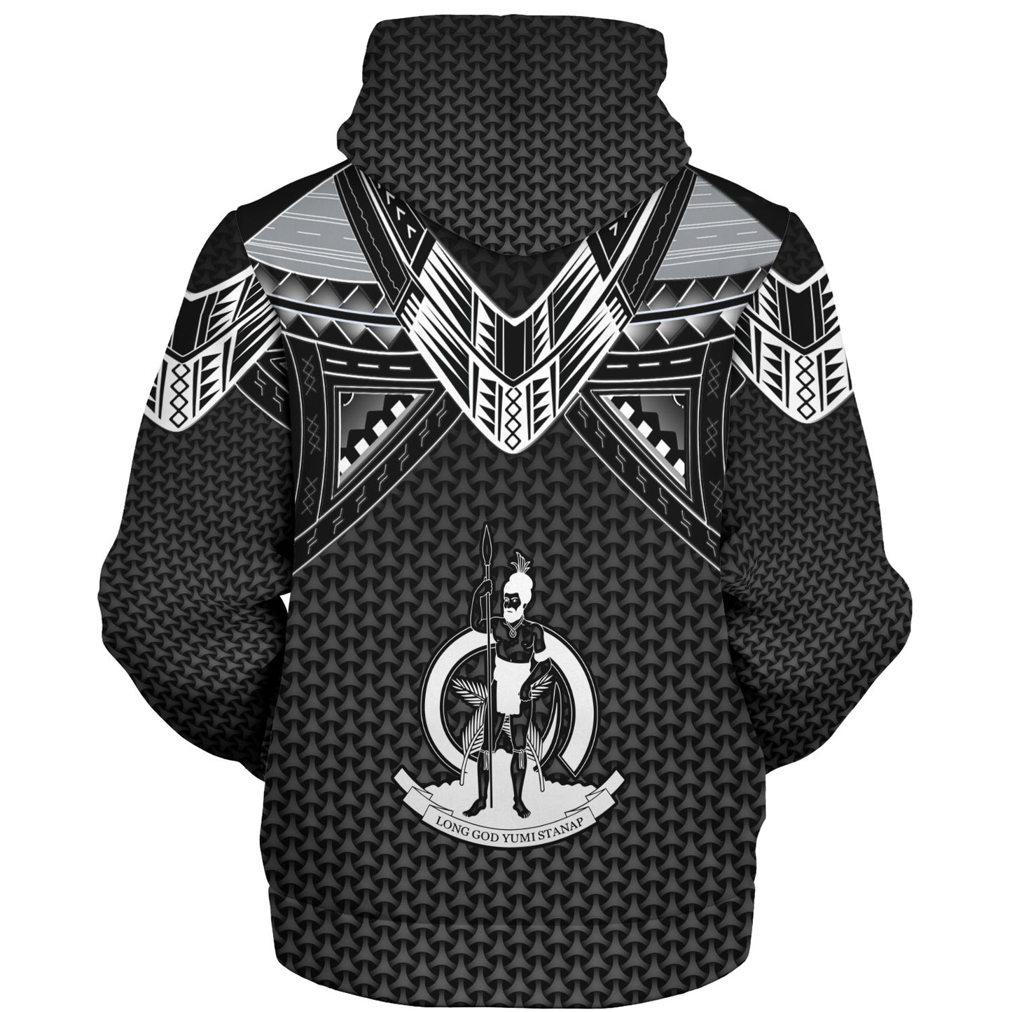 Vanuatu Custom Personalised Sherpa Hoodie Polynesian Tribal Tattoo