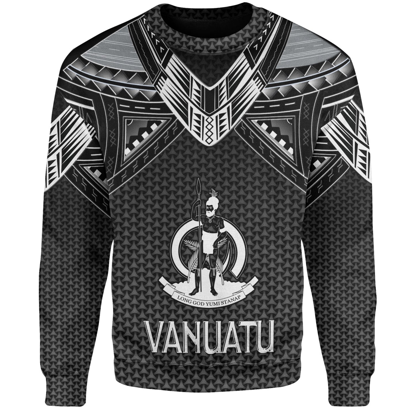Vanuatu Custom Personalised Sweatshirt Polynesian Tribal Tattoo