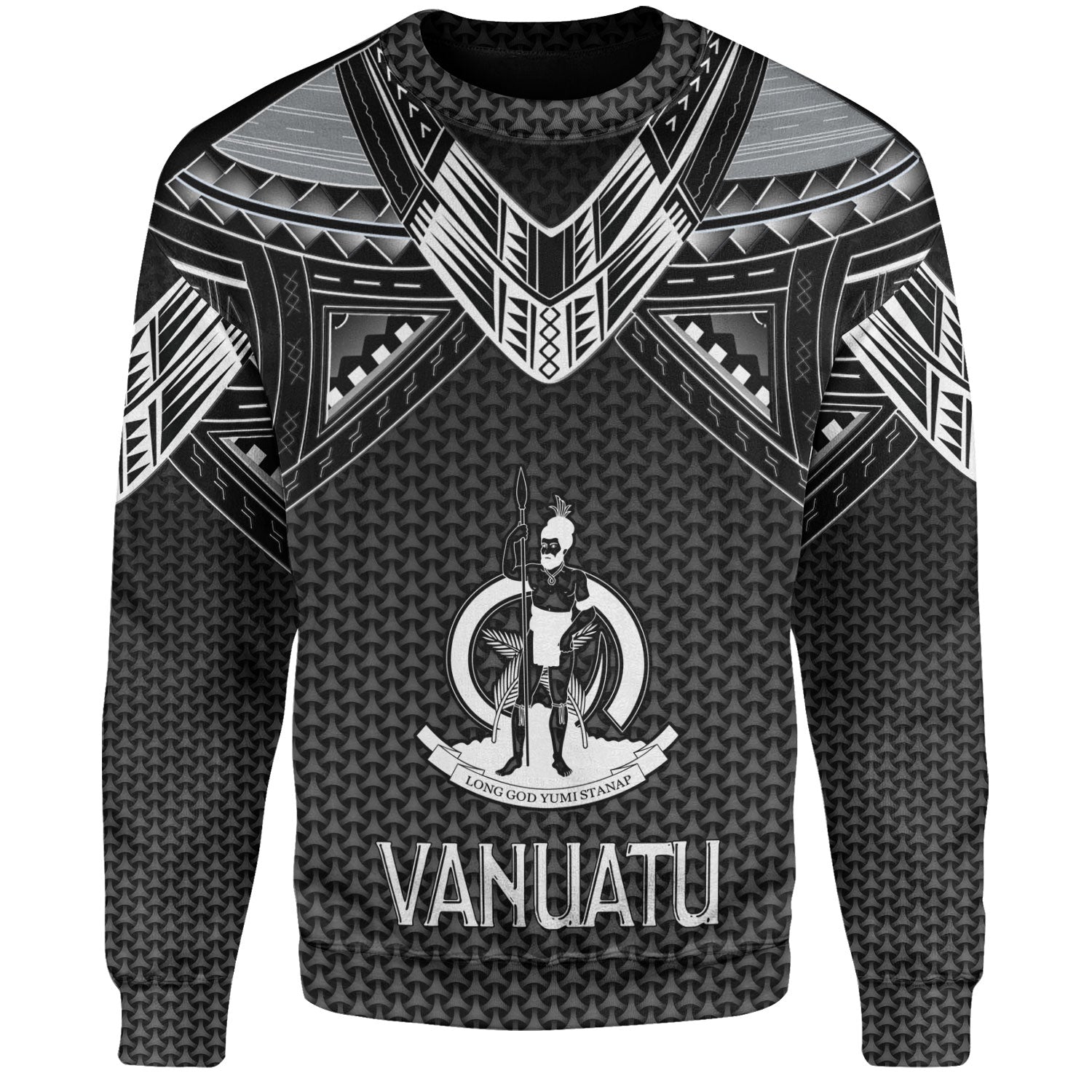 Vanuatu Custom Personalised Sweatshirt Polynesian Tribal Tattoo