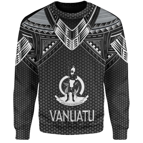 Vanuatu Custom Personalised Sweatshirt Polynesian Tribal Tattoo