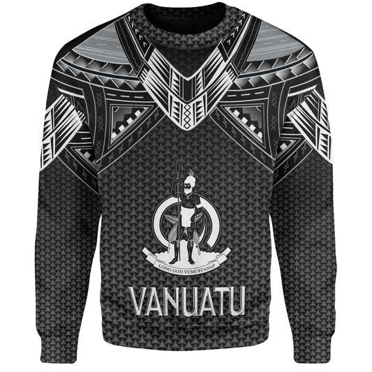 Vanuatu Custom Personalised Sweatshirt Polynesian Tribal Tattoo