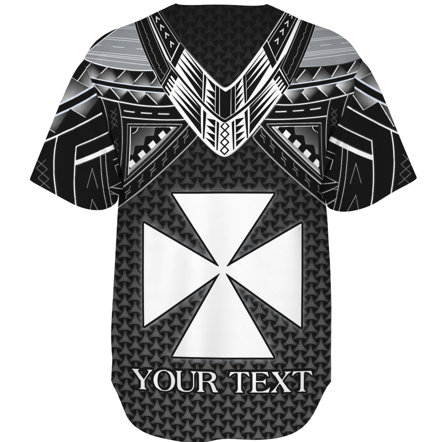 Wallis And Futuna Custom Personalised Baseball Shirt Polynesian Tribal Tattoo