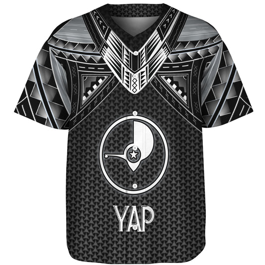 Yap State Custom Personalised Baseball Shirt Polynesian Tribal Tattoo