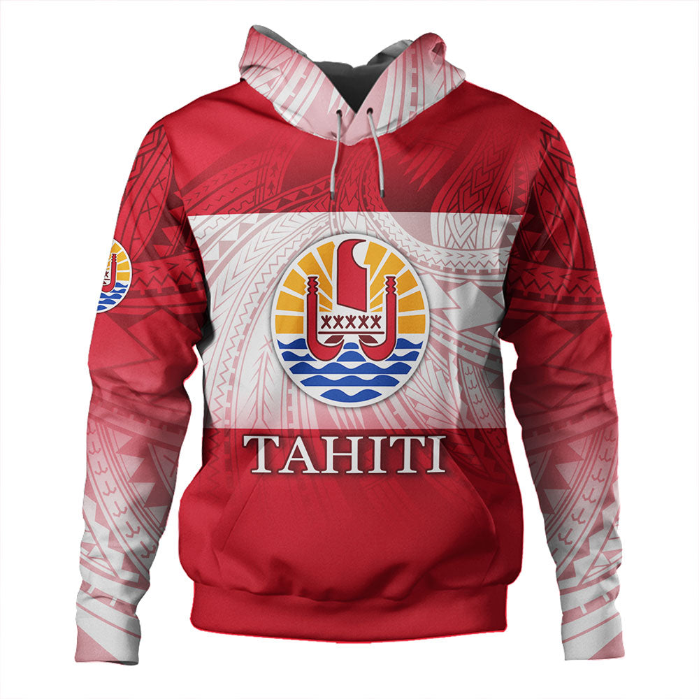 Tahiti Hoodie - Flag Color With Traditional Patterns