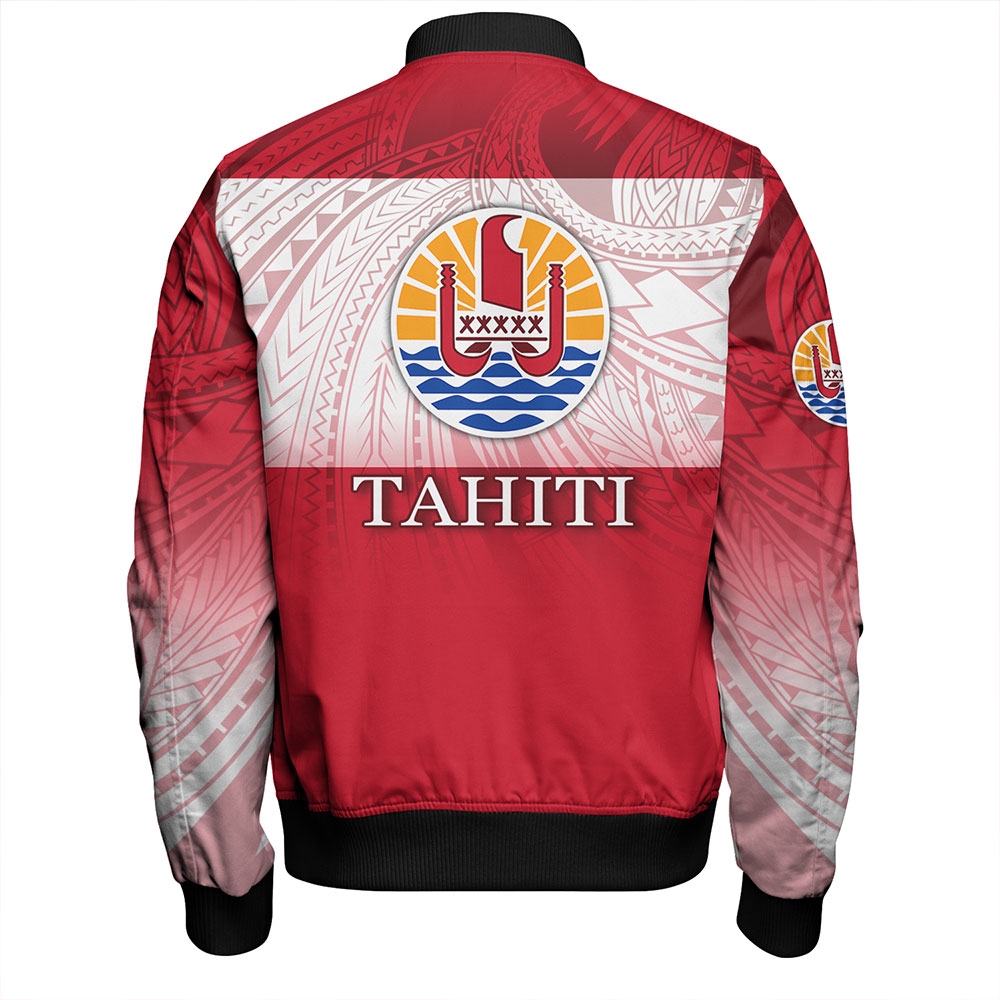 Tahiti Bomber Jacket - Flag Color With Traditional Patterns