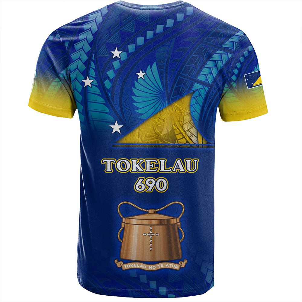 Tokelau T-Shirt Flag Color With Traditional Patterns
