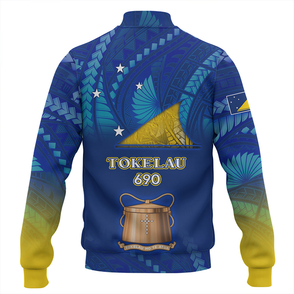 Tokelau Baseball Jacket Flag Color With Traditional Patterns