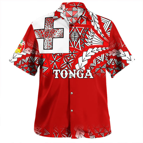Tonga Hawaiian Shirt - Tonga Flag Color With Traditional Patterns
