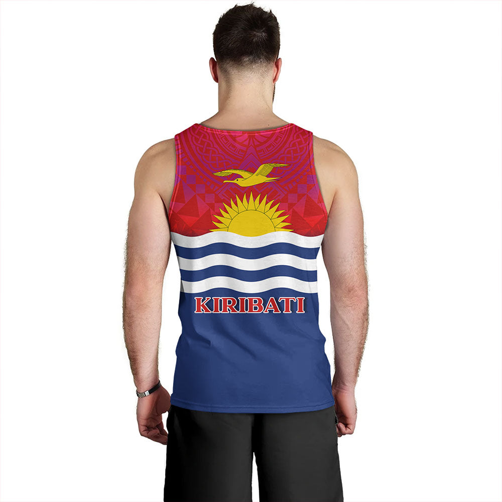 Kiribati Tank Top Flag Color With Traditional Patterns