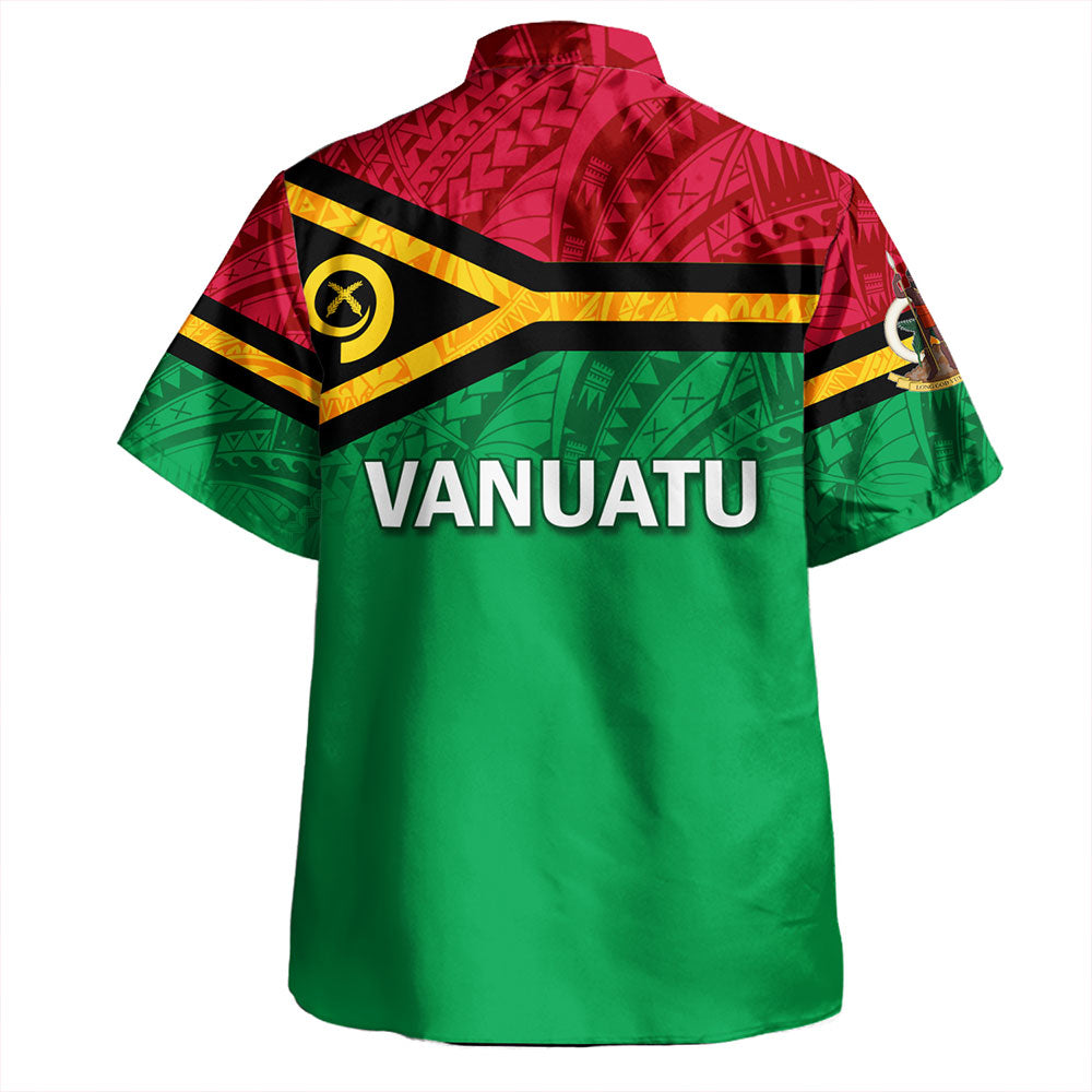 Fiji Hawaiian Shirt - Flag Color With Traditional Patterns