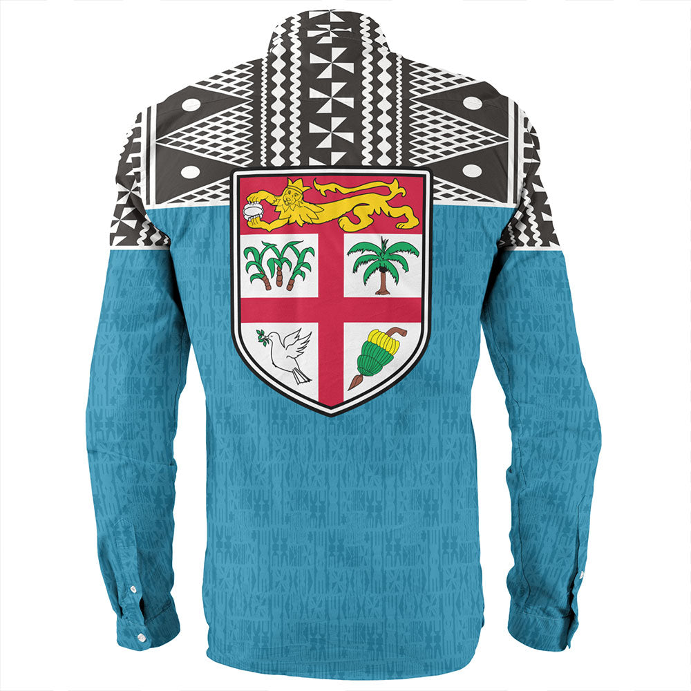 Fiji Long Sleeve Shirt Fijian Tapa Pattern
