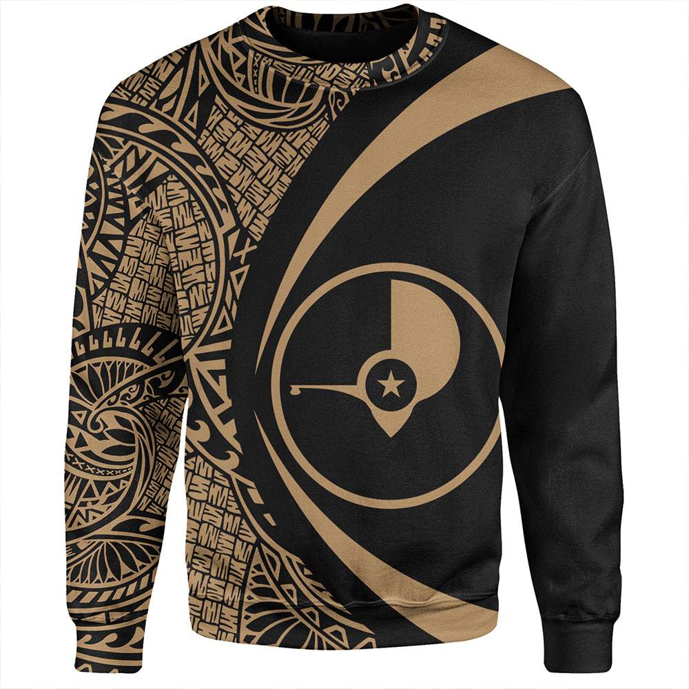 Yap Sweatshirt Coat Of Arm Lauhala Gold Circle