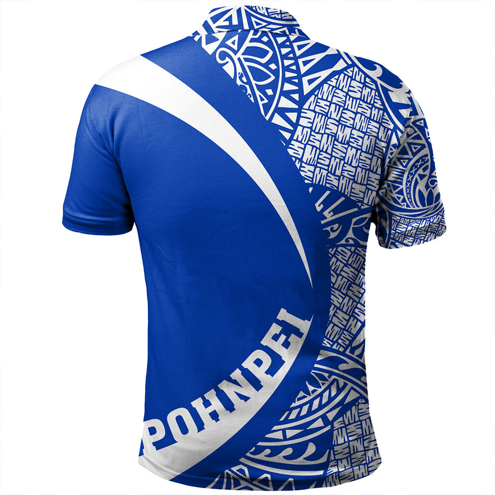 Pohnpei Polo Shirt Coat Of Arm Lauhala Circle