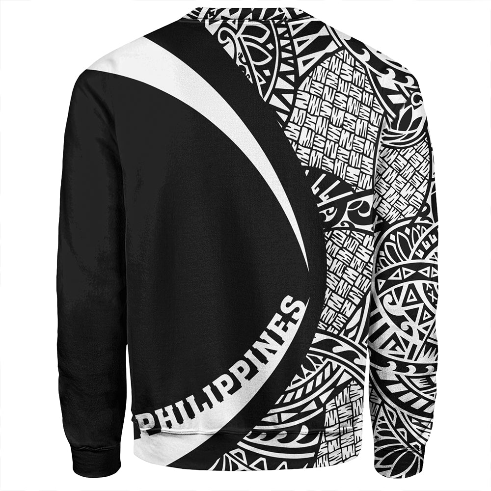Philippines Sweatshirt Coat Of Arm Lauhala White Circle
