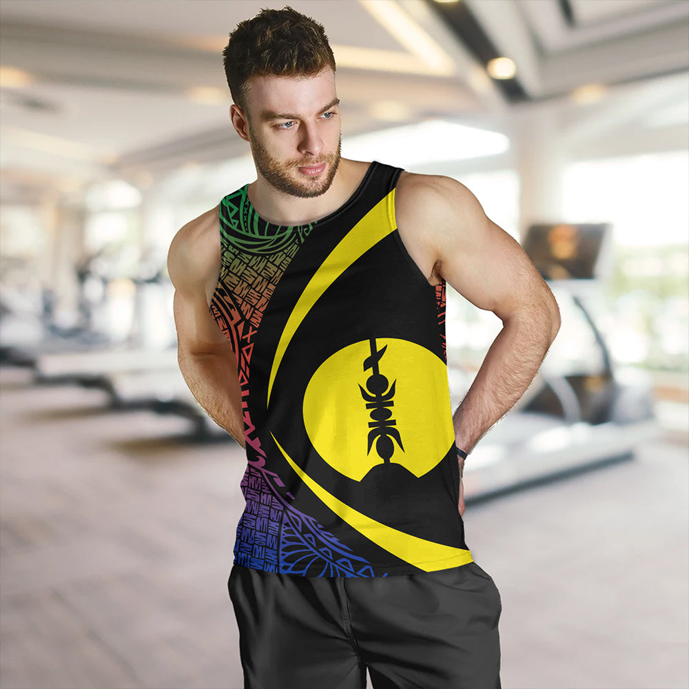 New Caledonia Tank Top Coat Of Arm Lauhala Circle