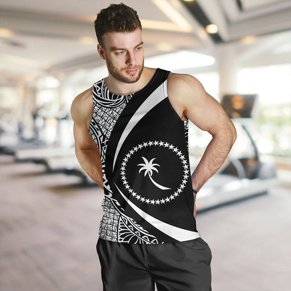 Chuuk Tank Top Coat Of Arm Lauhala White Circle