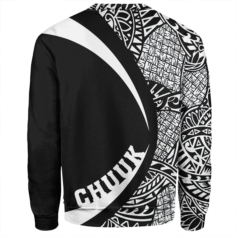 Chuuk Sweatshirt Coat Of Arm Lauhala White Circle