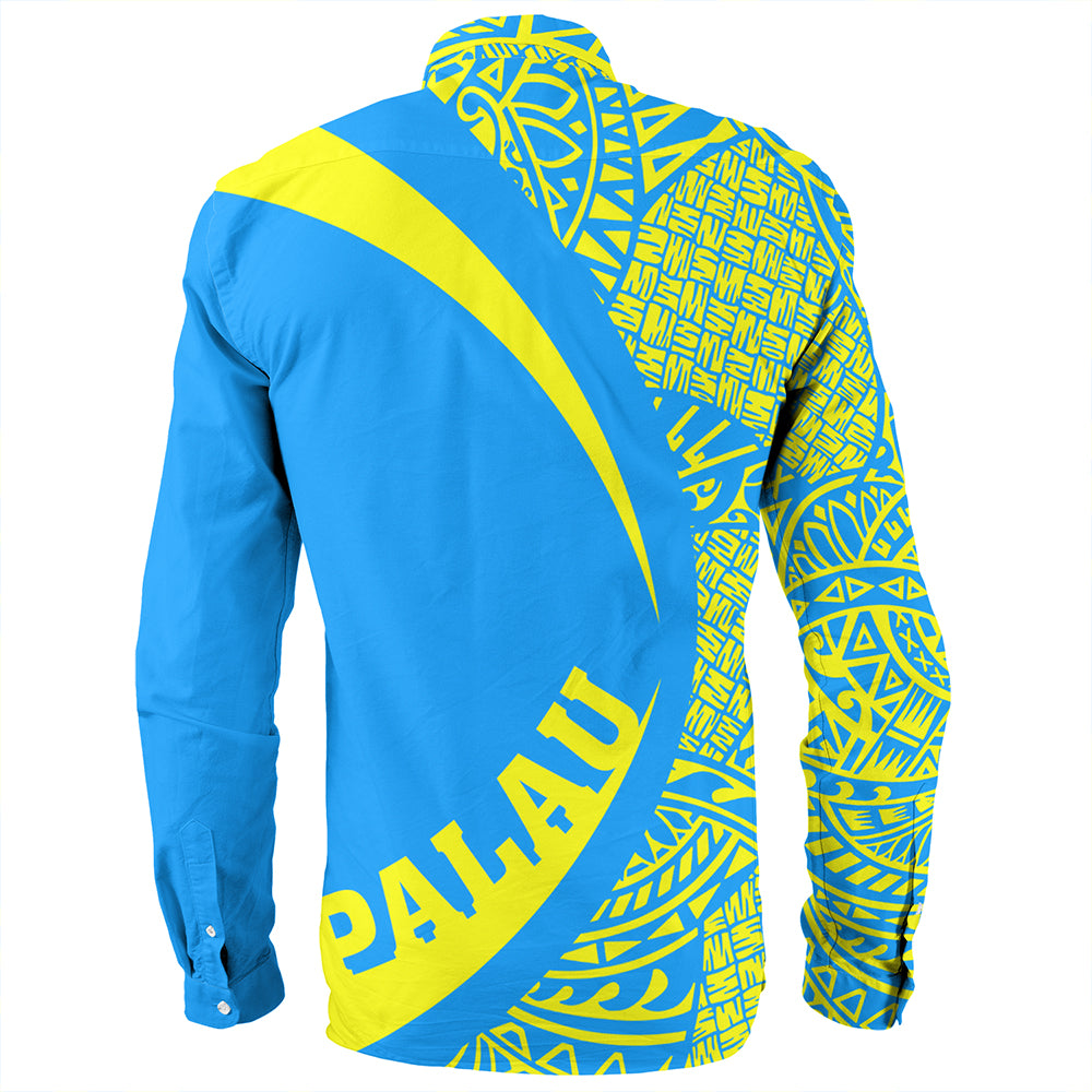 Palau Long Sleeve Shirt Coat Of Arm Lauhala Circle