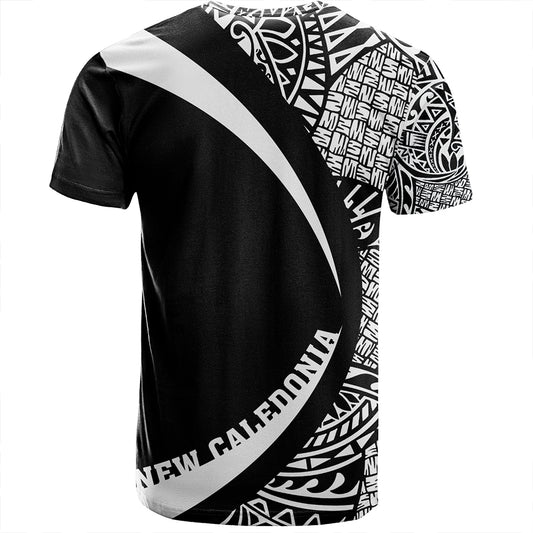 New Caledonia T-Shirt Coat Of Arm Lauhala White Circle