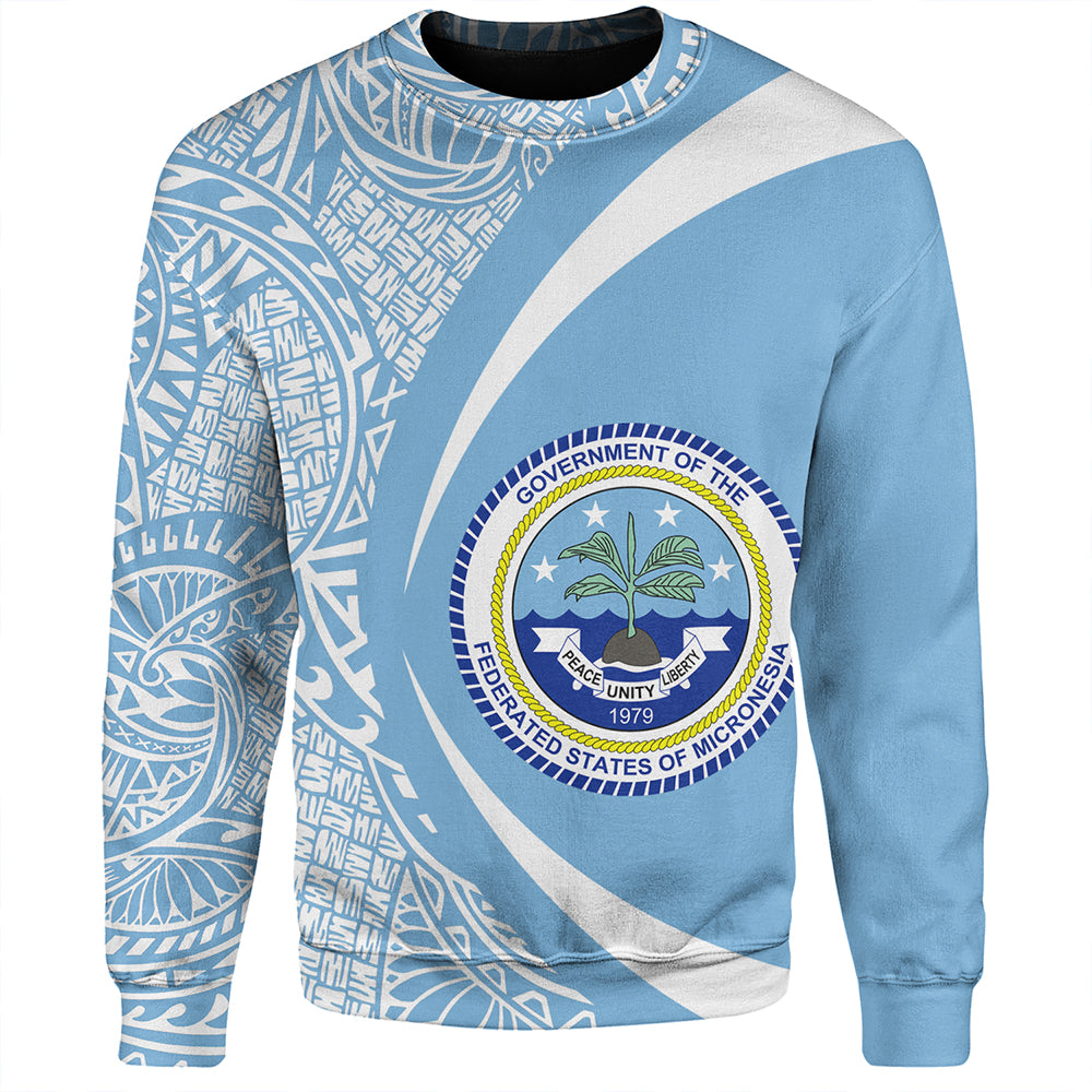 Federated States of Micronesia Sweatshirt Coat Of Arm Lauhala Circle