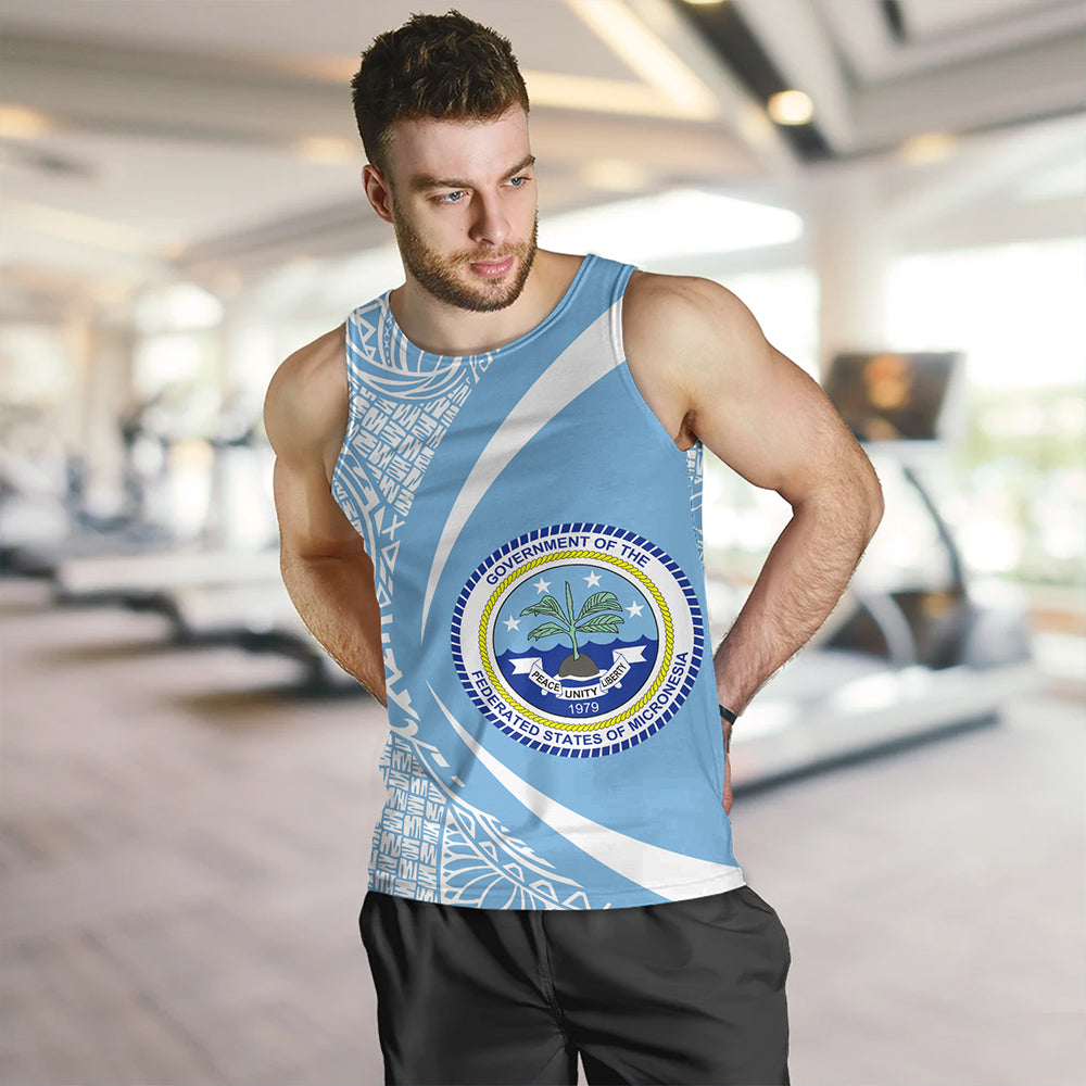 Federated States of Micronesia Tank Top Coat Of Arm Lauhala Circle