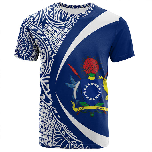 Cook Islands T-Shirt Coat Of Arm Lauhala Circle