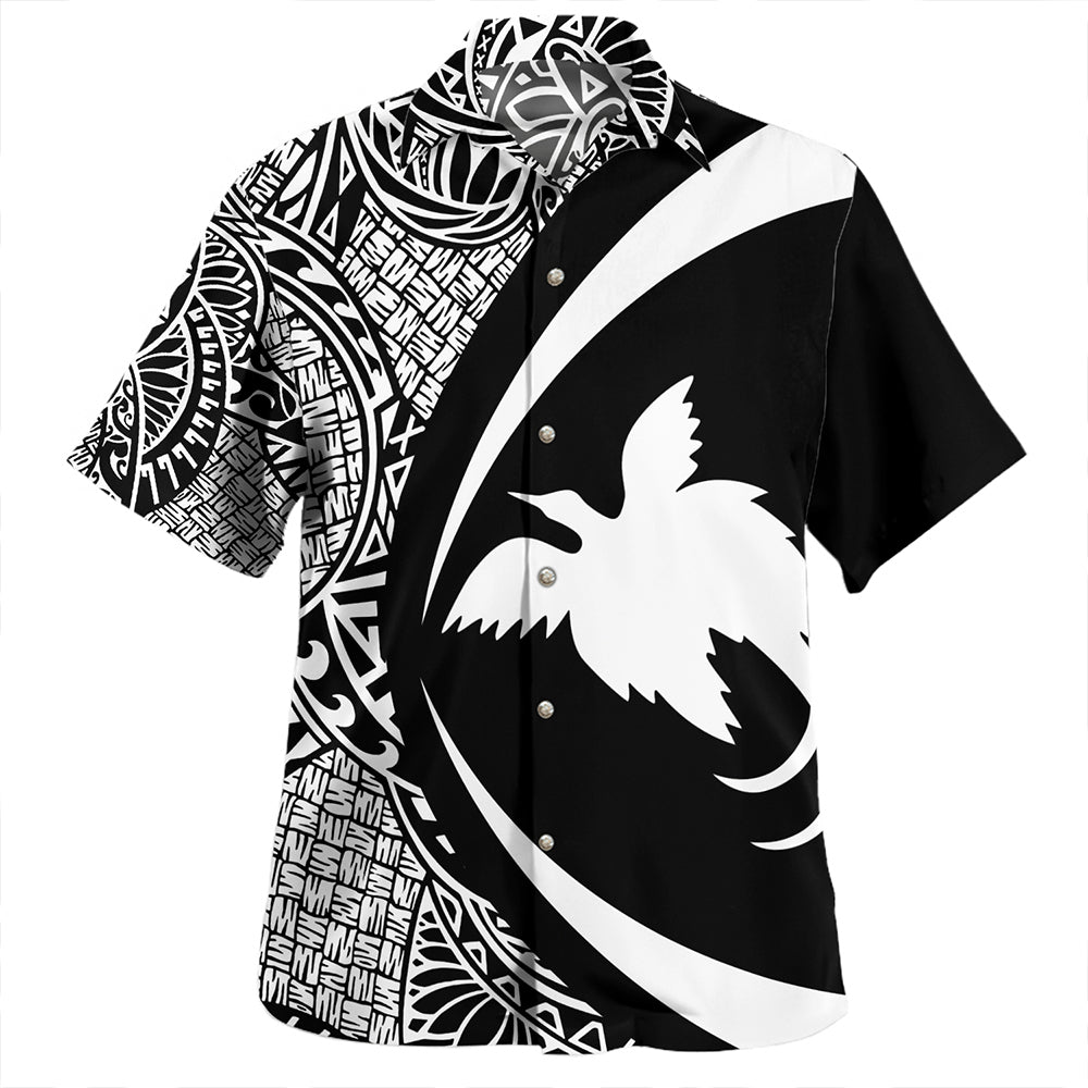 Solomon Islands Hawaiian Shirt Coat Of Arm Lauhala Circle