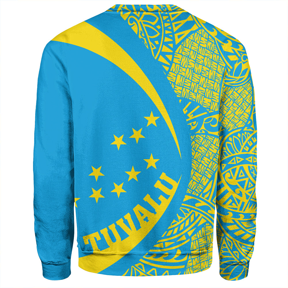 Tuvalu Sweatshirt Coat Of Arm Lauhala Circle