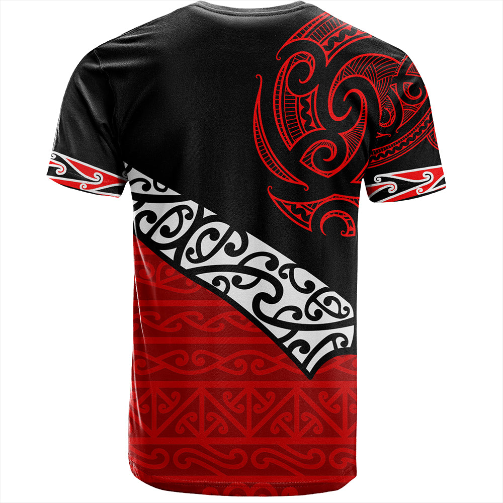 New Zealand T-Shirt Aotearoa Maori Flag Puhoro Pattern