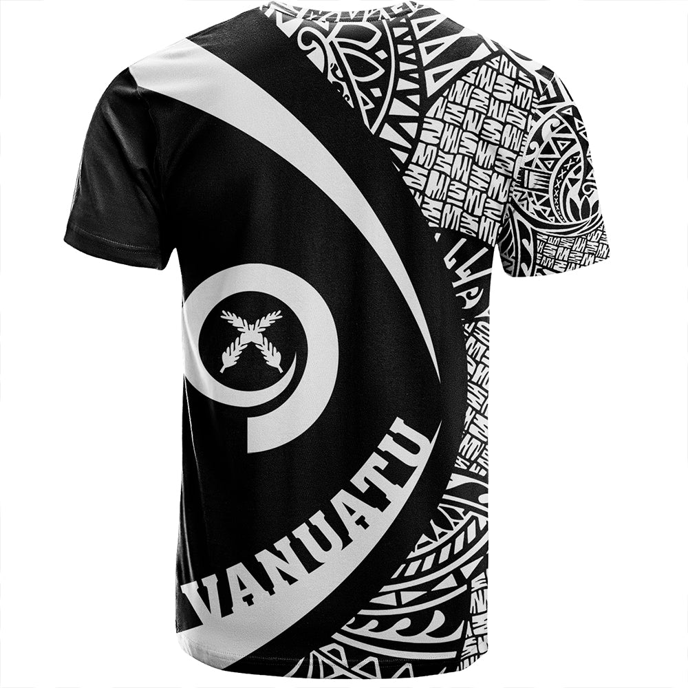 Vanuatu T-Shirt Coat Of Arm Lauhala White Circle