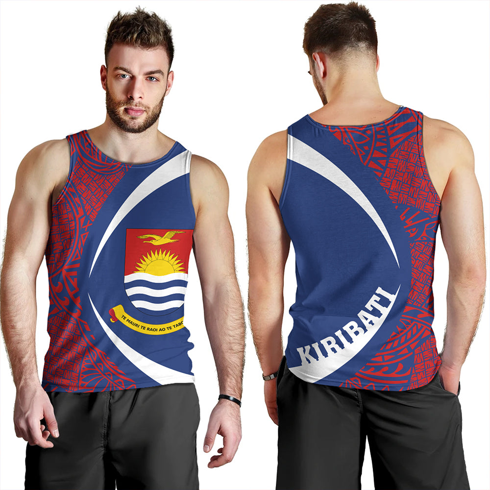 Kiribati Tank Top Coat Of Arm Lauhala Circle