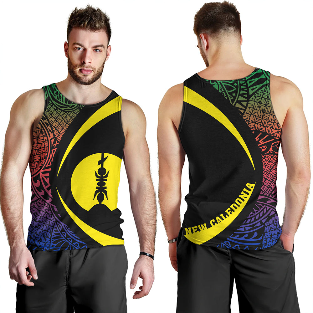 New Caledonia Tank Top Coat Of Arm Lauhala Circle