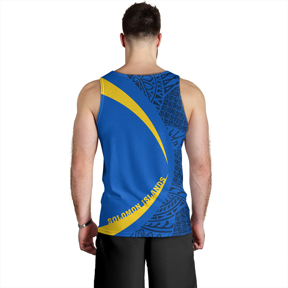 Solomon Islands Tank Top Coat Of Arm Lauhala Circle