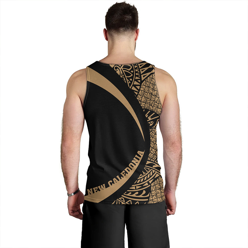 New Caledonia Tank Top Coat Of Arm Lauhala Gold Circle