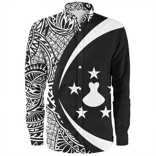 Austral Islands Long Sleeve Shirt Coat Of Arm Lauhala White Circle