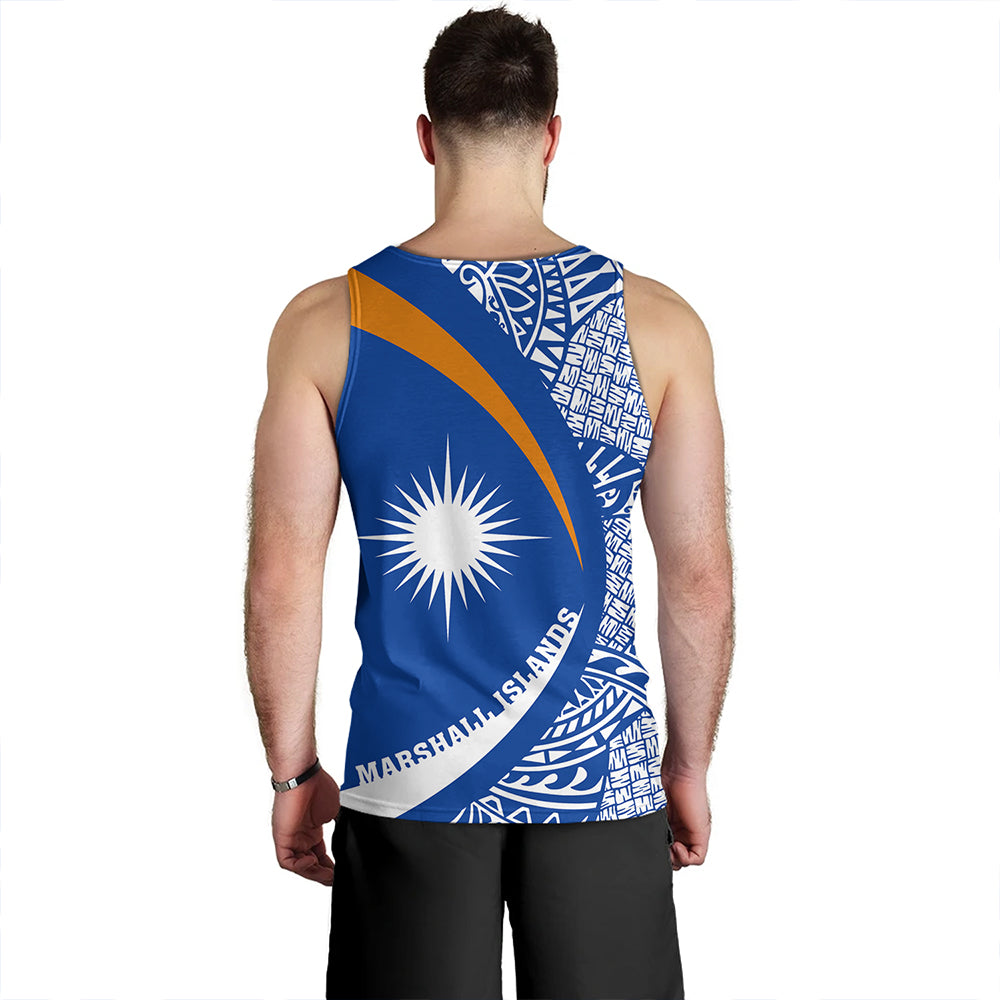 Marshall Islands Tank Top Coat Of Arm Lauhala Circle