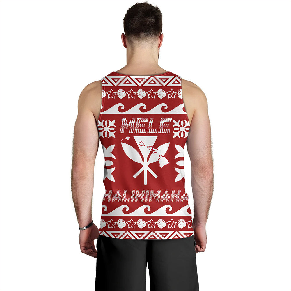 Hawaii Tank Top King Native Hawaiian Kakau Pattern Christmas