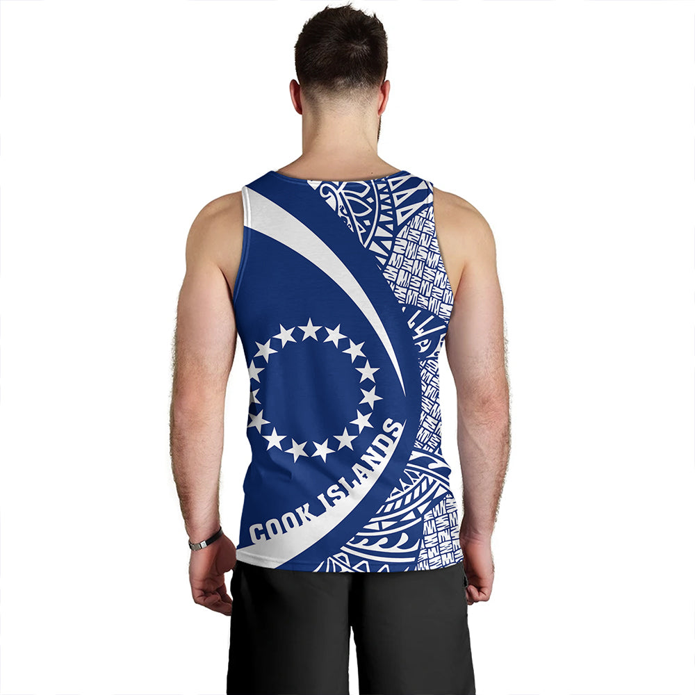Cook Islands Tank Top Coat Of Arm Lauhala Circle