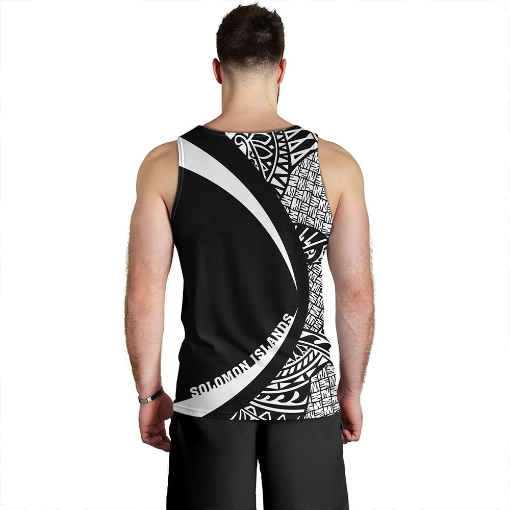 Solomon Islands Tank Top Coat Of Arm Lauhala White Circle