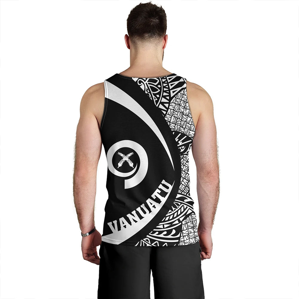 Vanuatu Tank Top Coat Of Arm Lauhala White Circle