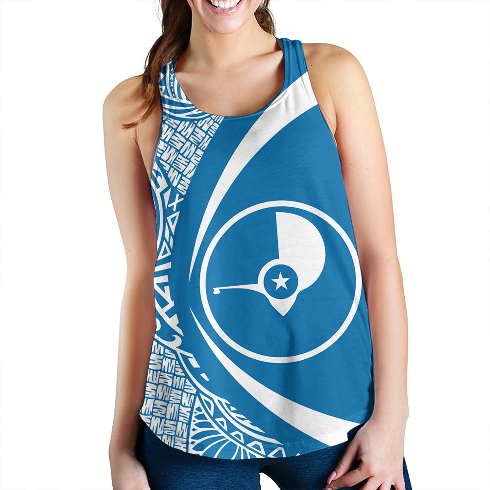 Yap Women Tank Coat Of Arm Lauhala Circle