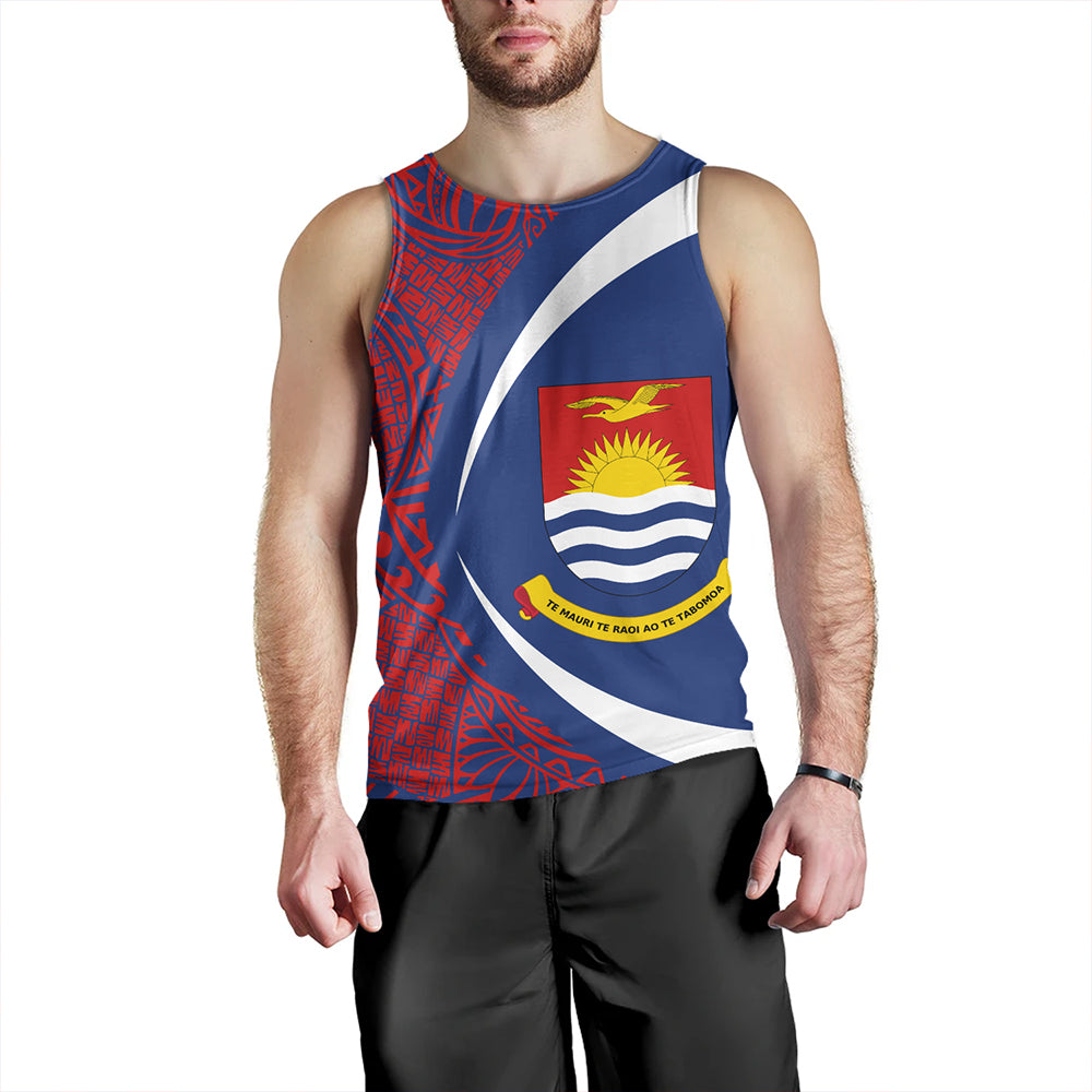 Kiribati Tank Top Coat Of Arm Lauhala Circle