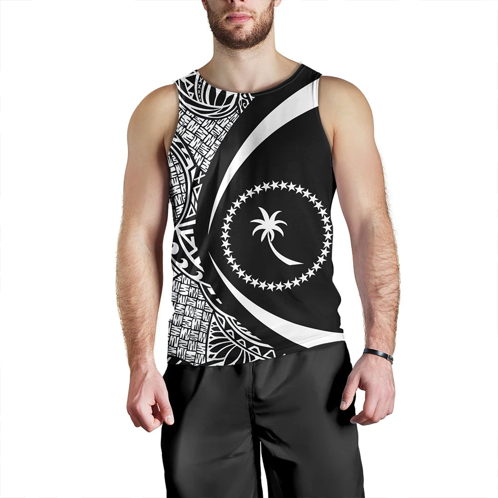 Chuuk Tank Top Coat Of Arm Lauhala White Circle